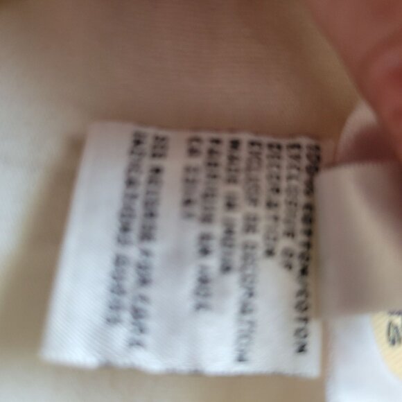 Vtg Talbots Womens Ivory Floral Embroidered Short Sleeve Cotton T-Shirt Size L - Picture 2 of 5